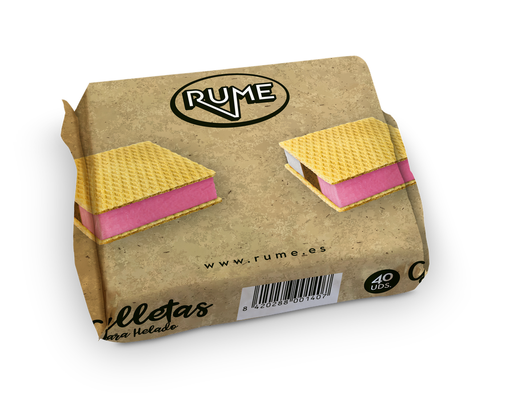 Galleta para Helados paquete x40 Uds - caja de reembalaje x18 paquetes