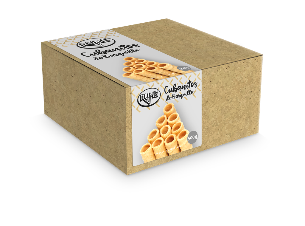 Cubanitos De Barquillo Rume Caja /500 g