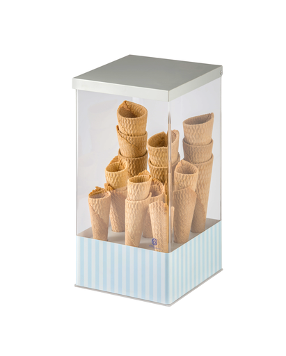 [96530] Vitrina para barquillos con Tapa aluminio (20x20x40)